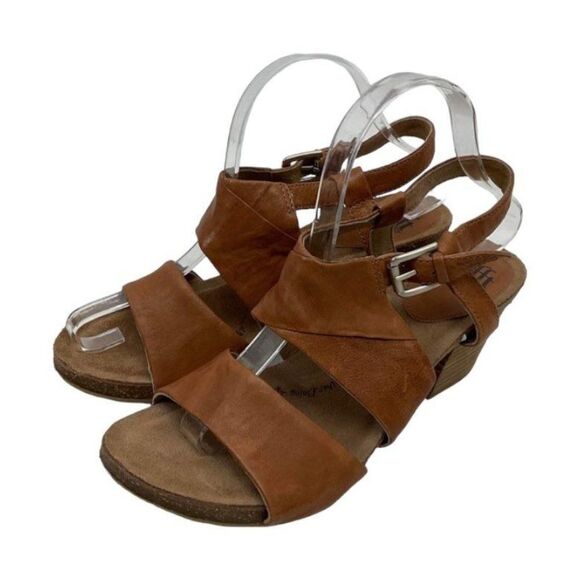 NEW Sofft Melina Size 9.5 Leather Buckle Ankle Strap Open Toe Block Heel Sandals - Picture 6 of 16